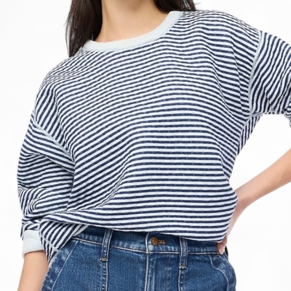 J. Crew Light Blue Reversible Quilted Pullover - Picture 5 of 7